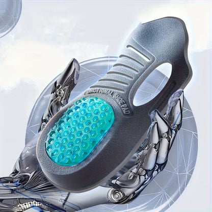 Close-up of a snowmobile tire with a functional sand pad on a light gray background