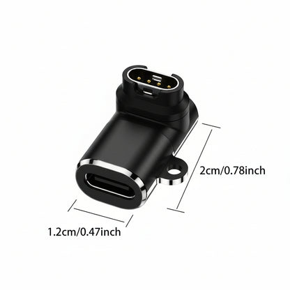 Black automotive sensor with measurements on a white background
